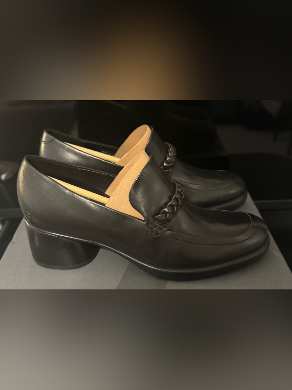 Ecco Black Leather Loafers